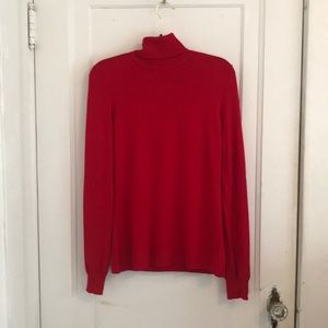 NINE WEST Red Turtleneck Sweater, Sz Small
